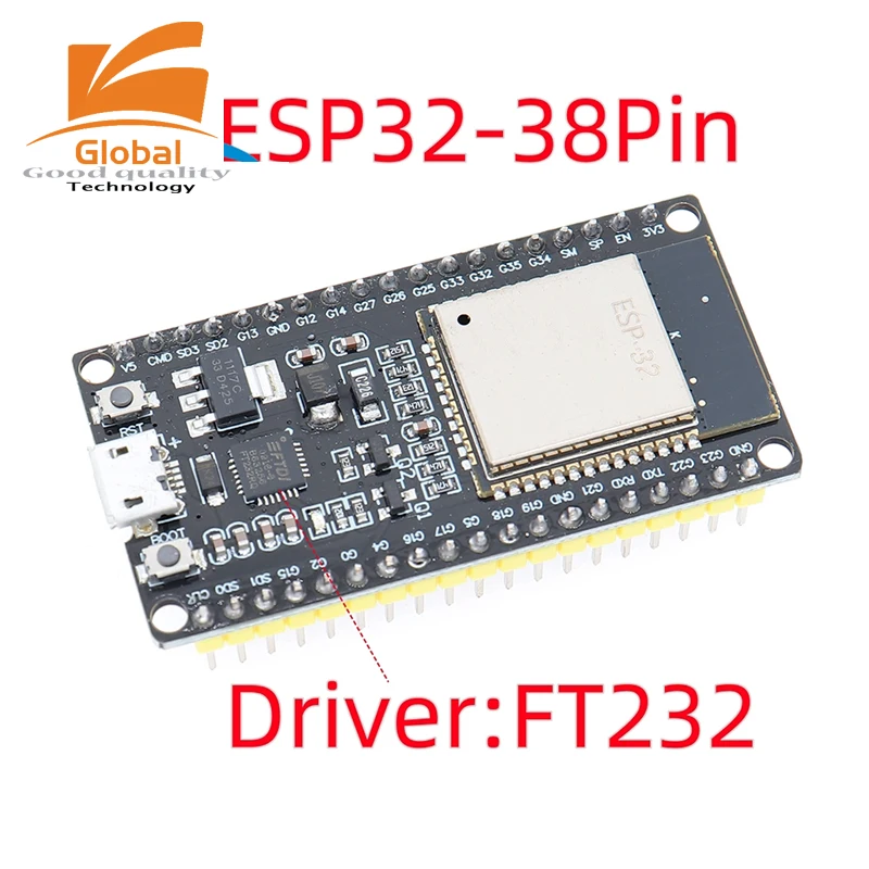 ตัวเลือกสินค้า บอร์ดพัฒนา ESP32 30/38 พิน WiFi+Bluetooth สำหรับโปรเจกต์ IoT