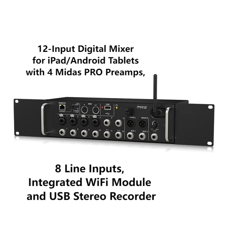 Price MR12 8 Line Inputs For Conference Home New Recording Digital Mixers Multitrack