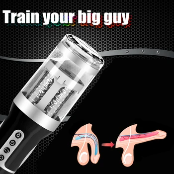 Automatic Male Masturbator Cup Telescopic Rotation Vagina Masturbation Blowjob Pussy Mastuburator Sexy Toys for Men Adult Goods 5