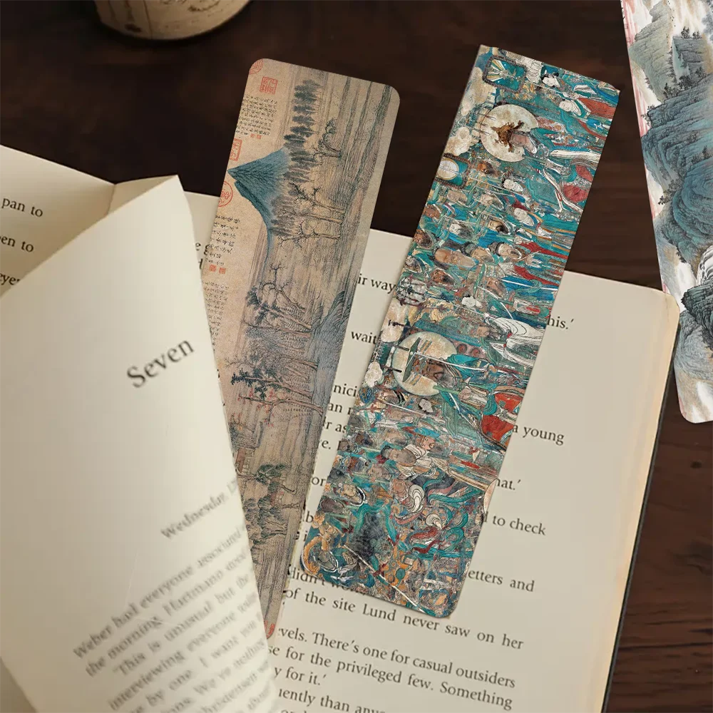 30pcs Ancient Chinese Paintings Bookmarks for Students Reading Books Book Page Labeling Paper Cards Page Markers Creative Gifts