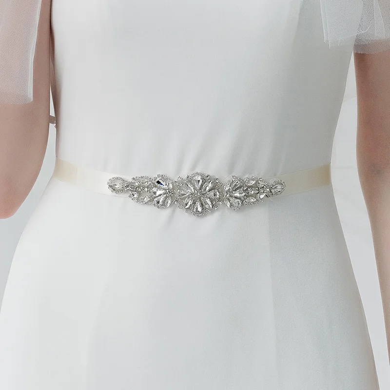 Luxury Rhinestone Handmade Belt Bridal Sash Wedding Dress Accessories Party Prom Bridal Dress Belt Waist Chain For Women
