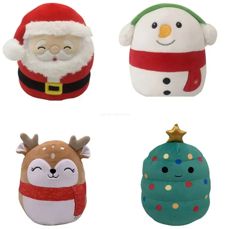 

20cm Santa Claus Plush Doll Cartoon Santa Claus/snowman/elk/christmas Tree Shaped Filled Soft Pillow Cushion For Children's Gift