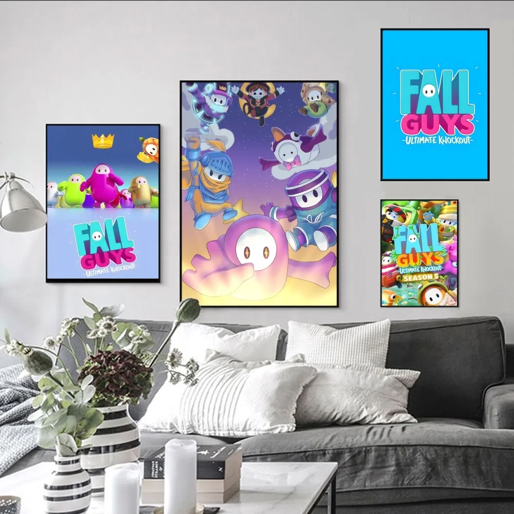 

F-Fall G-Guys Ultimate Knoc Poster Self-adhesive Art Poster Retro Kraft Paper Sticker DIY Room Bar Vintage Decorative Painting