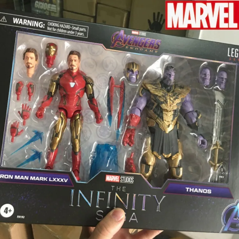 

In Stock Marvel Legends Series 6-Inch Scale Action Figure 2-Piece Toy Iron Man Mark 85 Vs. Thanos Infinity Collectible Saga Toys