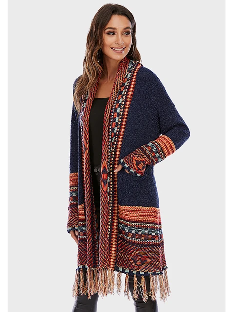 Vintage Boho Aztec Cardigan