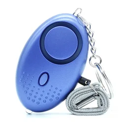 Personal Safety Alarm with LED Light and Keychain - 130dB Protection (Blue)