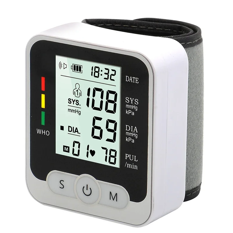 Description Picture 6 of itemMedical Digital LCD Display Wrist Blood Pressure Monitor Pulse Heart Rate Monitor Tonometer Portable Automatic Sphygmomanometer