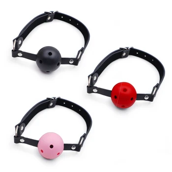 Factory direct sale BDSM Bondage Fetish Mouth Restraints Sex products Sex toy set Silicone Ball Gag sex toys sex game erotic 2