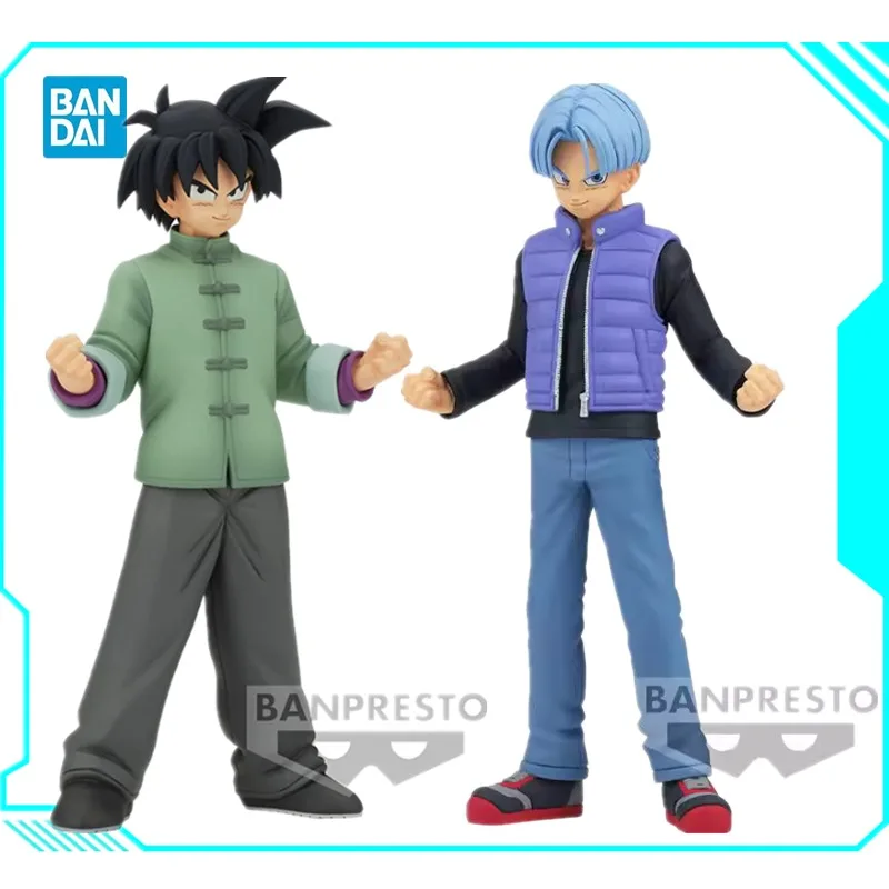 Bandai Original Banpresto Dragon Ball Super Hero Dxf Trunks Son Goten Pvc Anime Action Figures Giocattoli Modello Da Collezione