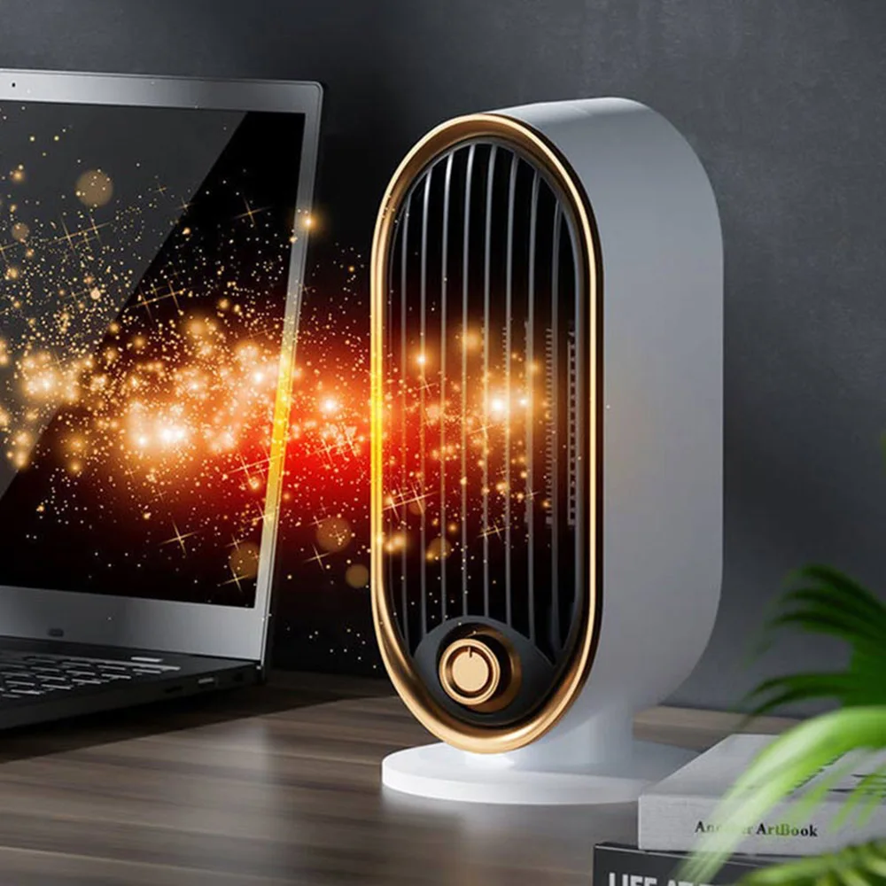 

Portable Electric Heater Fan Heater Home Dormitory Office Room Heating Stove Hot Fan Space Heater 2-Pin Flat Plug Power Cord
