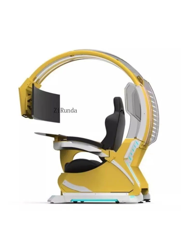 1 Computer cabin, table and chair set, home space capsule, electric body, office, game competition
