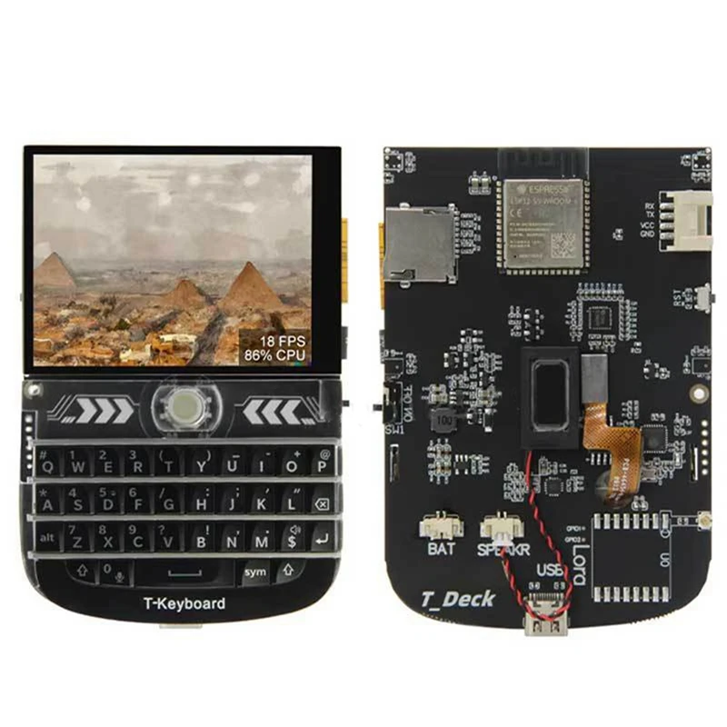 2.8인치 LCD 디스플레이 개발 보드가 포함된 T-Deck ESP32-S3 LoRa 모듈, 블랙베리 키보드 호환, 868Mhz-A32R 지원