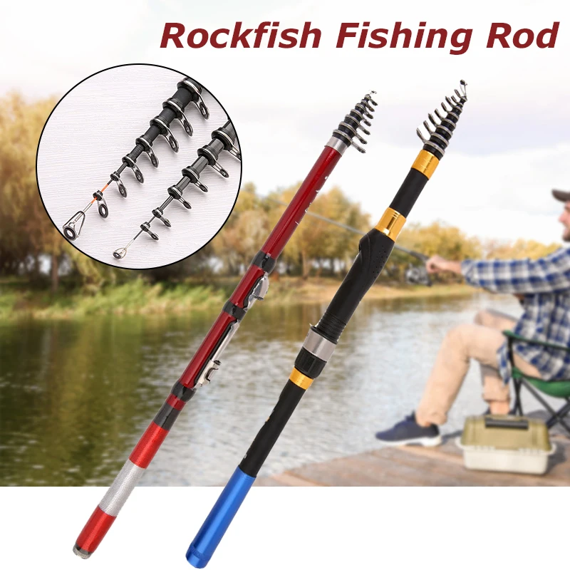 fr Telescopic Fishing Rod Portable 19 Sections Pole Tackle for