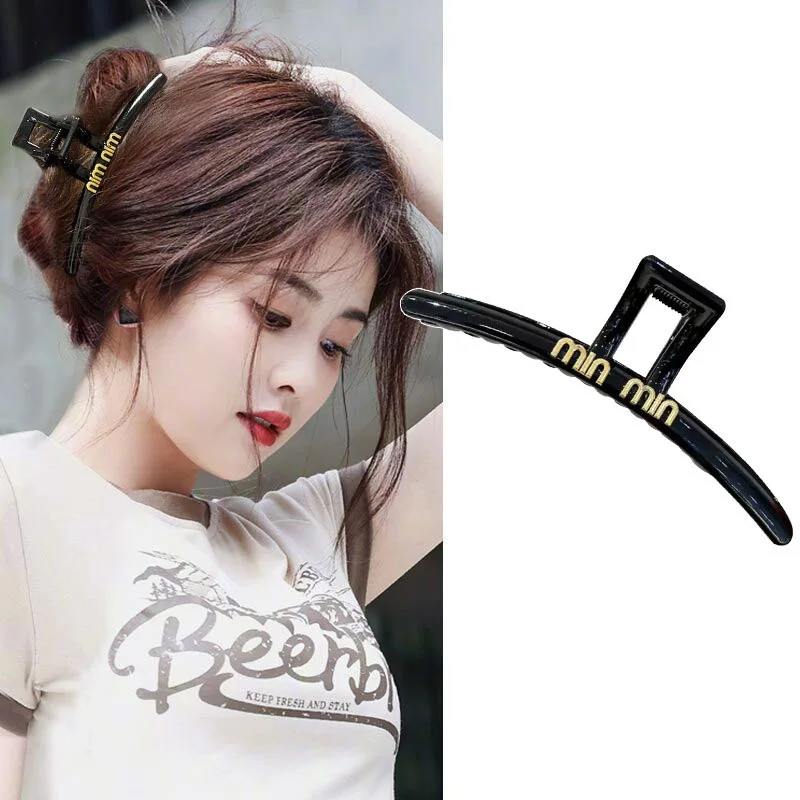 Hair Accessories for Women Korean Style Black Elegant Hair Clips strong non-slip special-shaped disc hair Hairpins for Girls 1 set 31 5x9 cm big size two color black or special wood material obag handbag parts accessories wooden purse frame handler