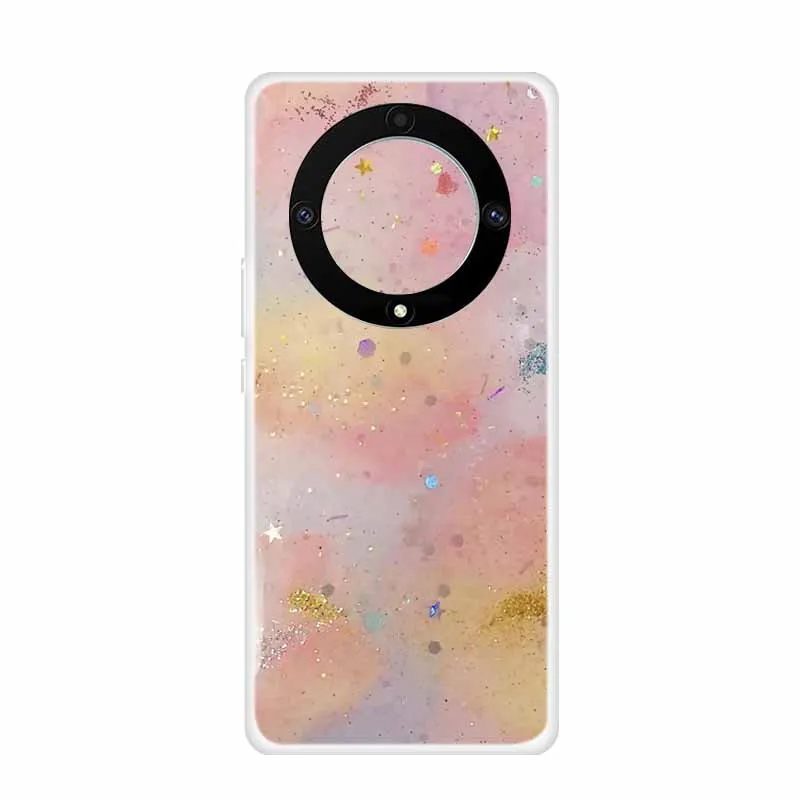 Marble Clear Soft TPU Silicone Back Cover - Transparent Coque