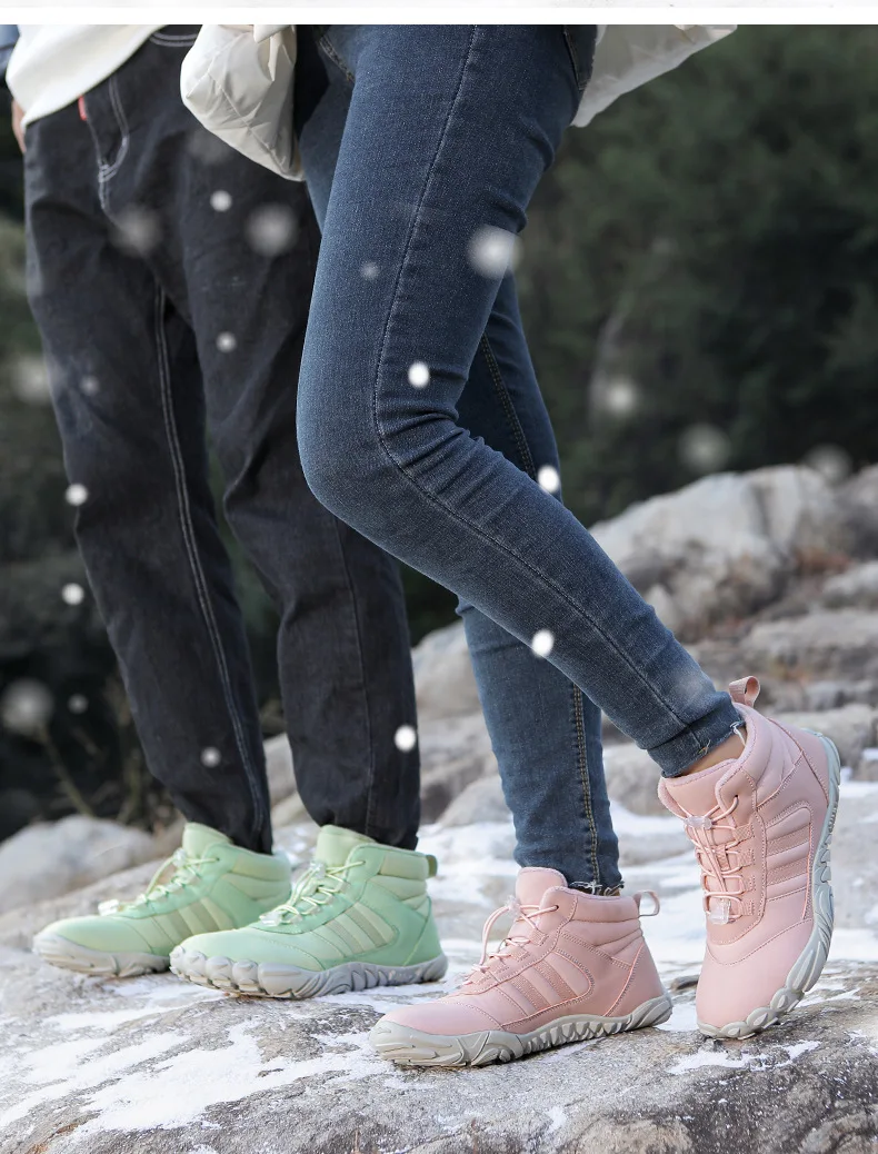 Description Picture 6 of item2024 Snow Boots Waterproof Men Winter Shoes Barefoot Ankle Boots Couple Snow Shoes Outdoor Hiking Shoes Fur Warm Plush Boots