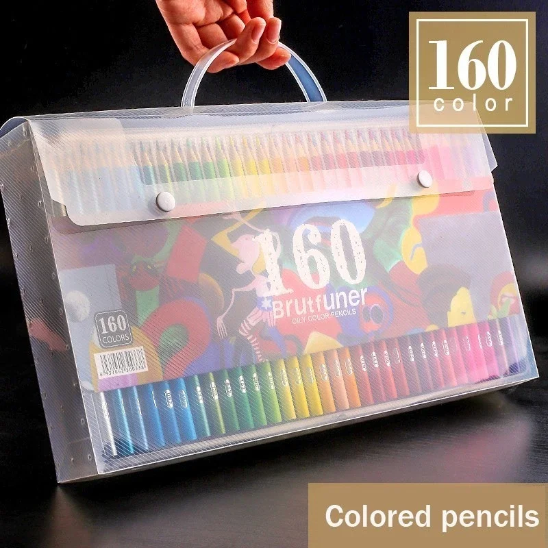 

Set Drawing Supplies Brutfuner Draw Wood Pencils 48/72/120/160/180color School Colored Sketch For Art Oil Professional