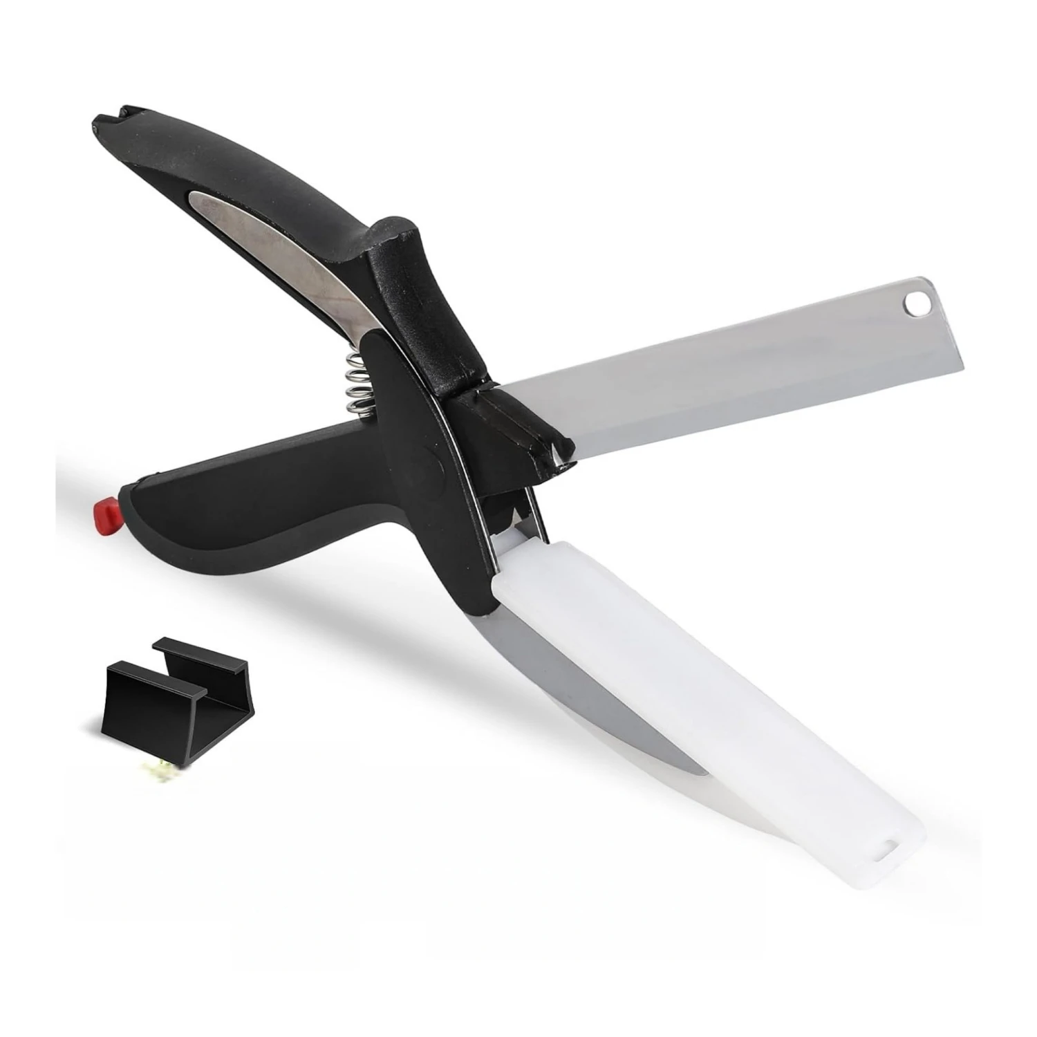 내장형 도마가 있는 음식 절단 가위 스테인리스 스틸 주방 가위 야채 과일 고기용 식기세척기 안전