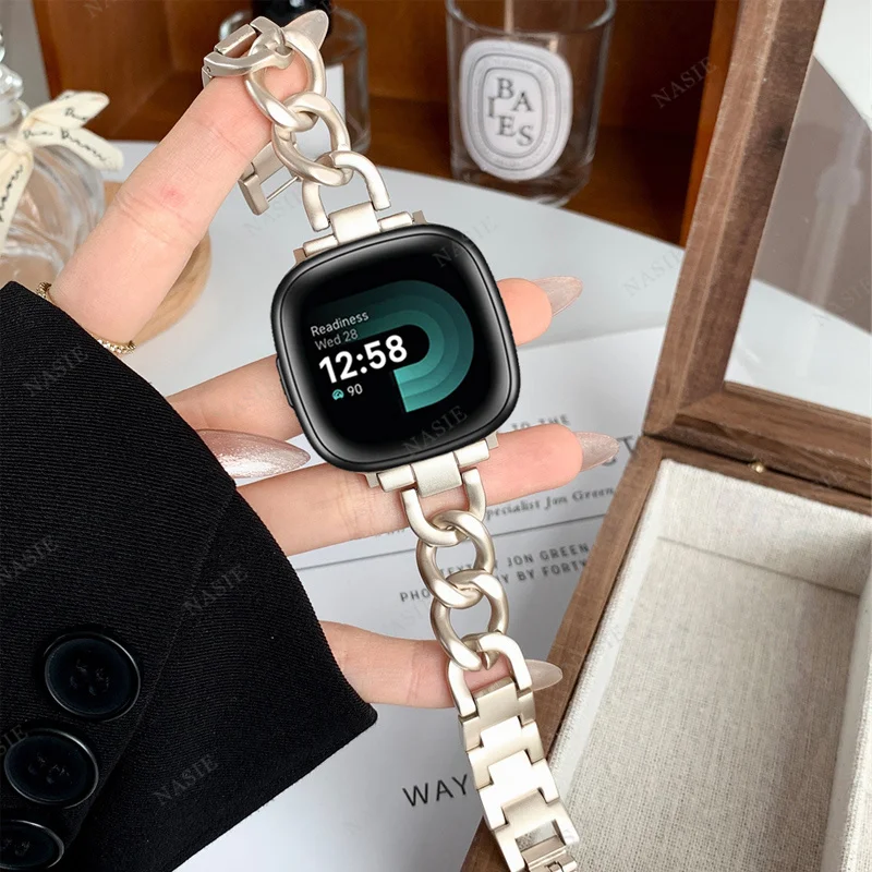Luxury Metal Bracelet Strap for Fitbit Versa and Sense Series