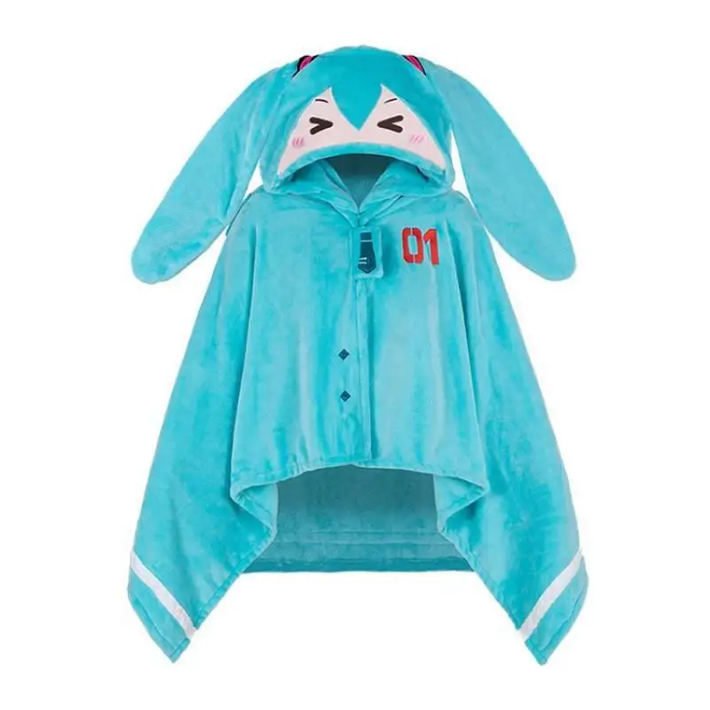 

Sanrio Shawl Kawaii Anime Hatsune Mikus Creative Plush Soft Warm Blanket Pillow Decoration Cartoon Sweet Birthday Gift