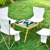 Outdoor Portable Mahjong Table with Travel Mini Mahjong Set Portable Mahjong Game Kits for Outdoor Camping Dormitory 2