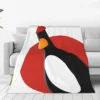 Feathers Mcgraw Silent Penguin Blanket Flannel Wallace Gromit Lightweight Throw Blankets for Car Sofa Couch Bedroom Quilt 2