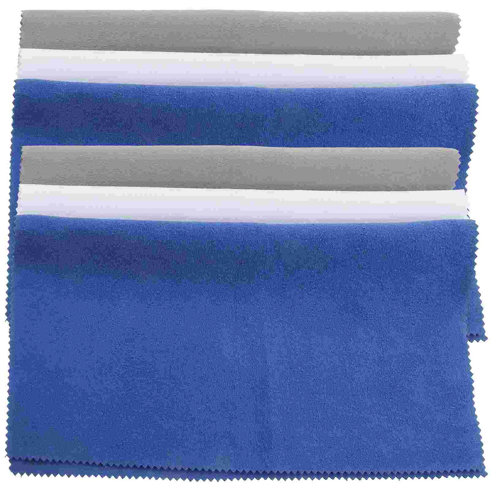 

6 Pcs Dusting Cloth Microfiber Cleaning Clarinet Jewelry Polishing Cloths Harp Wipes