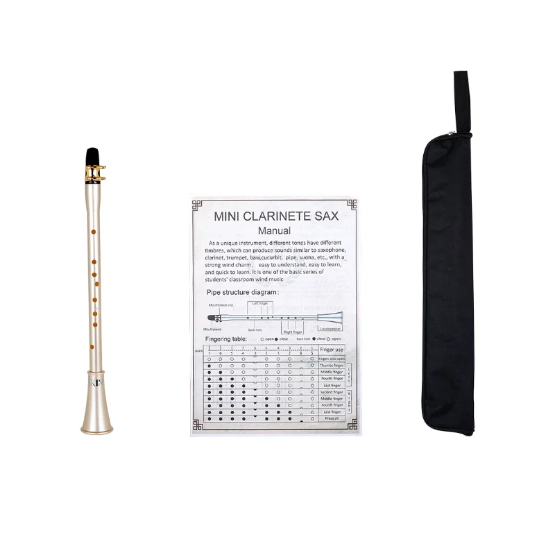 

Pocket Saxophone, Portable Simple Mini Saxophone, Practice BB Tune Sax with Reed Bag Woodwind Instrument for Amateurs 24BD