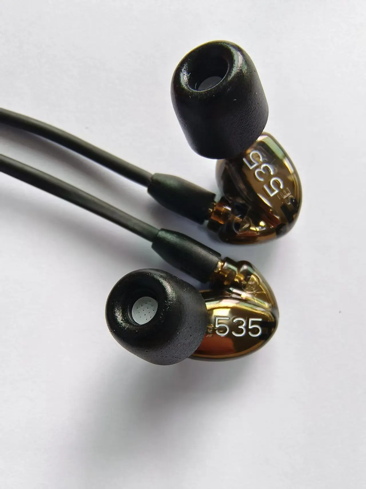 Bronze Headsets Brand SE535 Detachable earphone Hi-fi stereo Headset SE 535 In ear Earphones Separate Cable with box 4