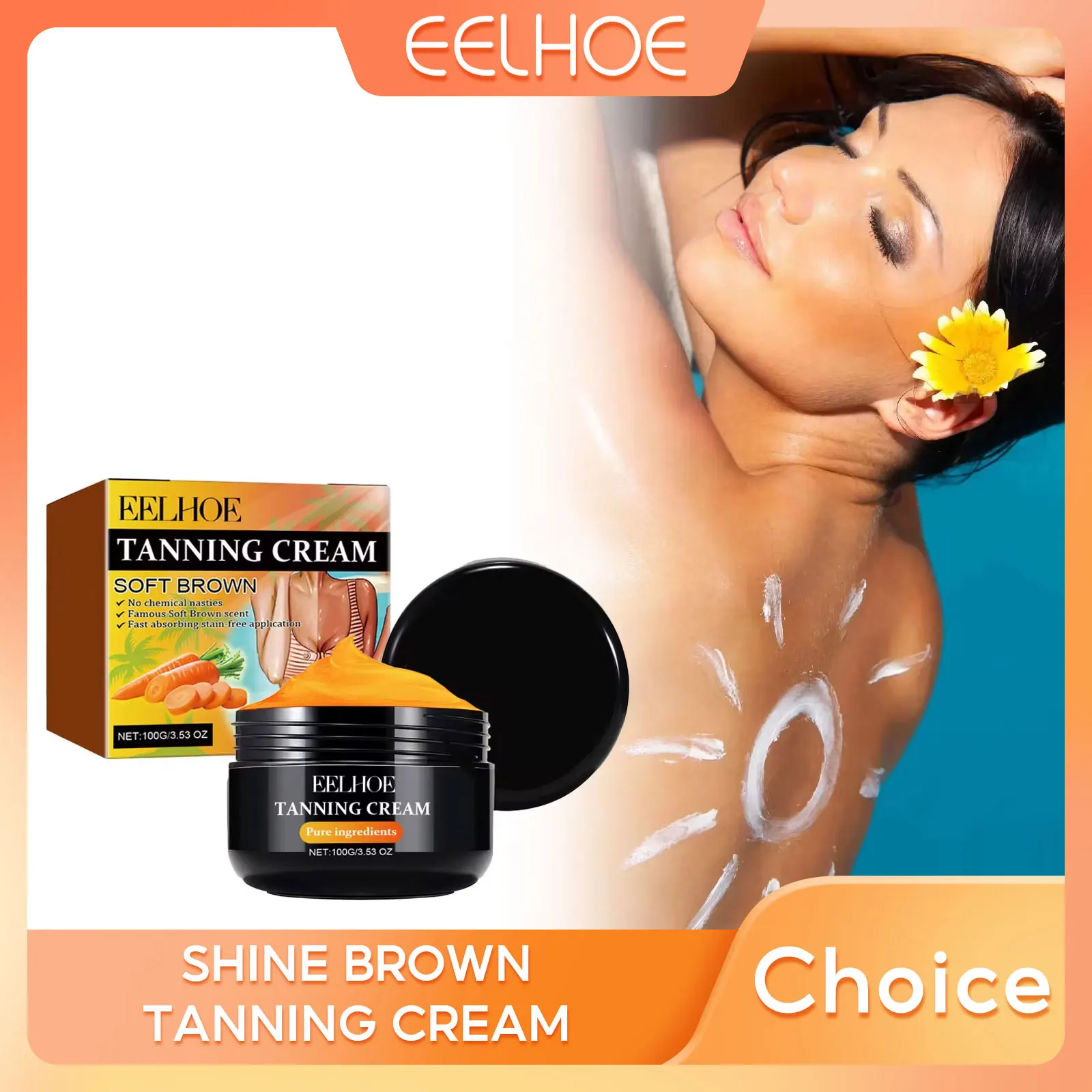 Body Bronzer Lotion Sunless Tanning Cream Sunburn Repair Beach Solarium Outdoor Facial Body Quick Self-tanning Tanner Skin Cream