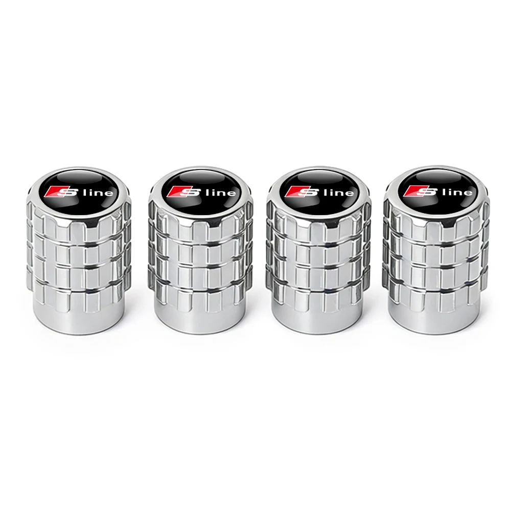 4pcs Premium Metal Wheel Tire Valve Air Stem Cap Covers