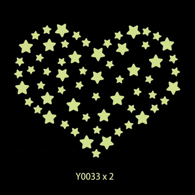 Description Picture 6 of item3D Star and Moon Wall Stickers Glow In the dark Energy Storage Fluorescent Luminous Wall Art Decor Kids living Room Decoration