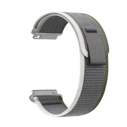 Trail Nylon Loop Strap | 20mm & 22mm | Sports Bracelet Band - Garmin Venu 4 45mm (Green Grey)