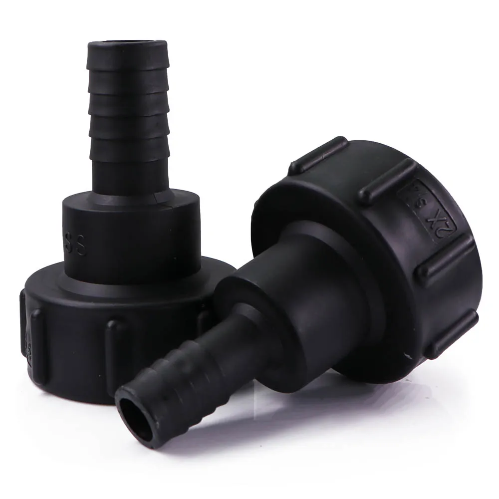 12/19/25/32/38/50mm IBC Wasser Tank Schlauch Adapter S60x6 Grob gewinde Barb Pagode Kupplung Joint Garten Bewässerung Verbinden Reparatur – Detail 4