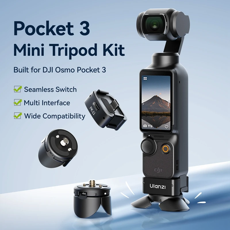 Ulanzi Pocket 3ミニ三脚キット、PK-08、PK-11、dji osmo、旅行