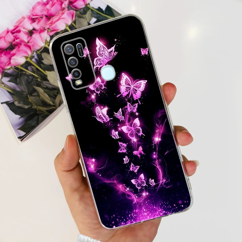 Fashionable Painted Clear Silicone Soft TPU Phone Case Cover