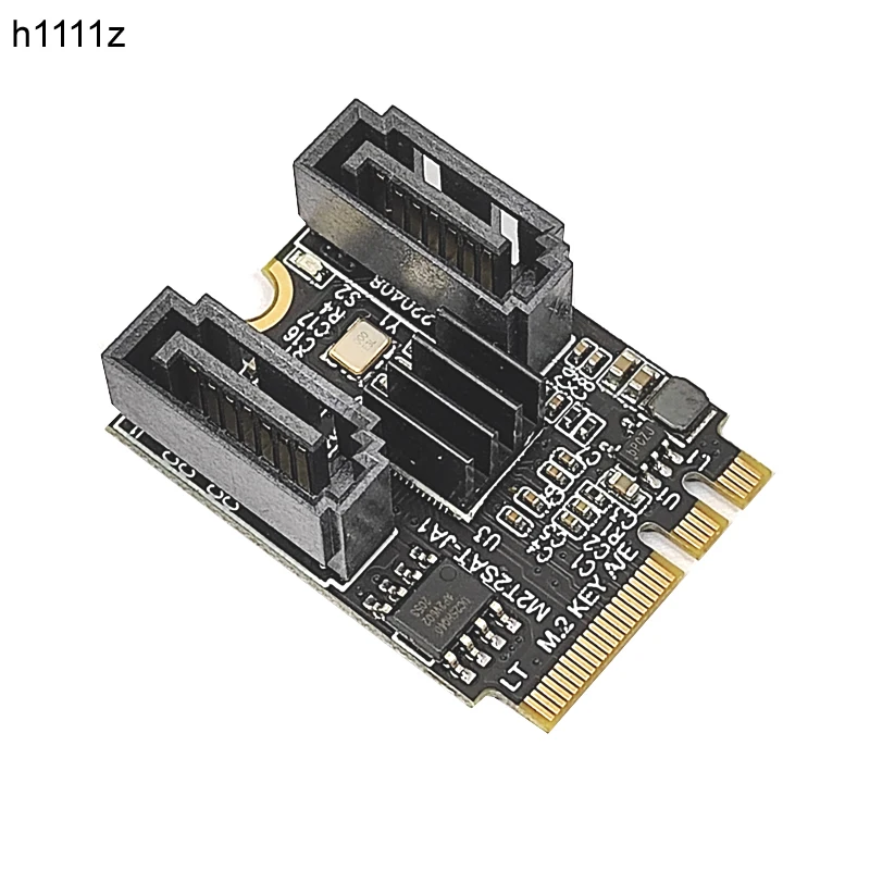 Jmb582 Riser Card M2 To Sata3.0 Expansion Card Key A+E Wifi M.2 To Sata Hard Disk Adapter Riser Card Without Driver Installation