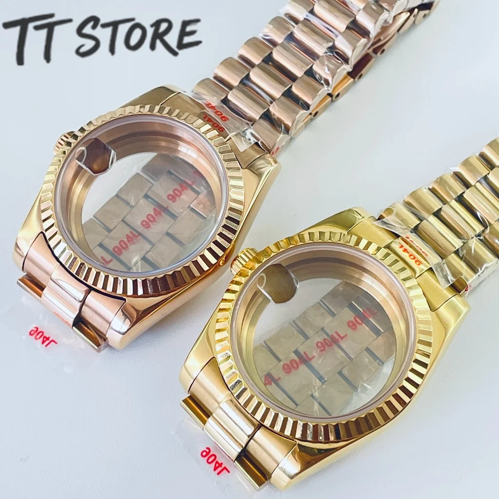 Premium Waterproof Watch Case with Sapphire Crystal - Silver, Black, Gold, and Rose Gold