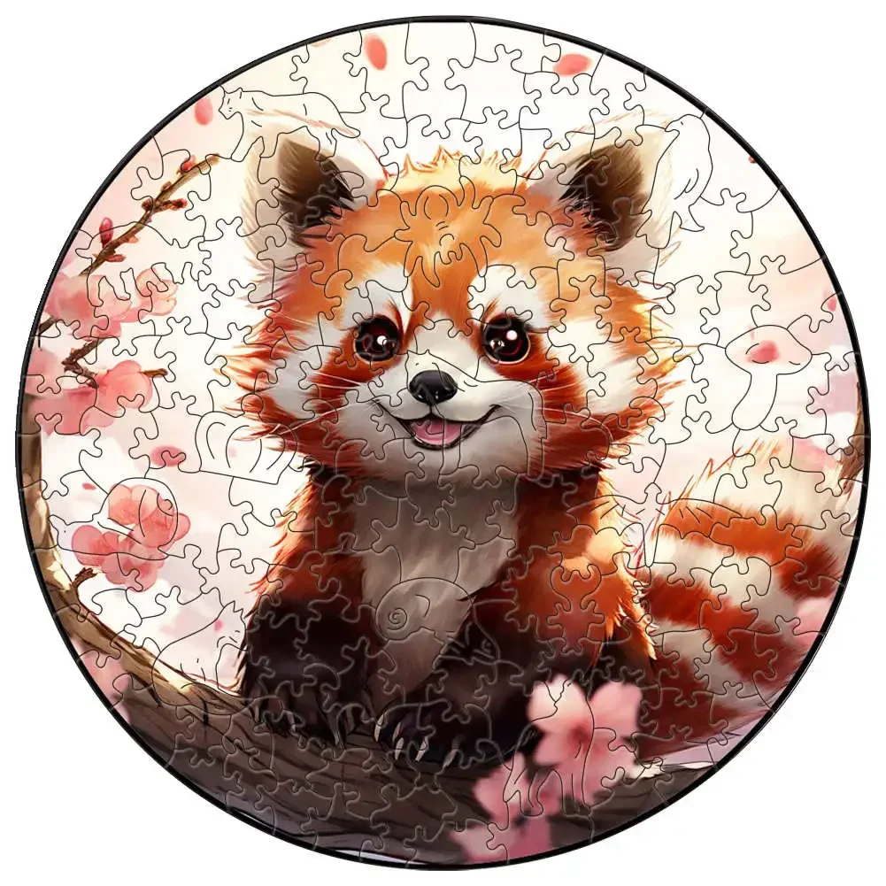 Color Fox Animal Wooden Puzzle DIY Crafts Jigsaw Educational Gift Wood Toys Family Interactive Game Brain Trainer Montessori Toy 5