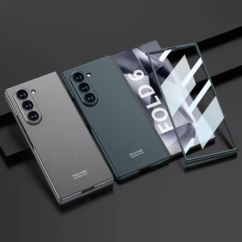 Shockproof Armor Plastic Case For Samsung Galaxy Z Fold 6 Outer Screen Glass Pro