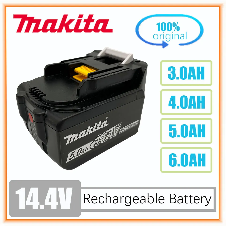 

Аккумулятор Makita с индикатором яркости для BL1430, BL1415, BL1440, 196875-4, 194558-0, 195444-8, 14,4 Ач, в