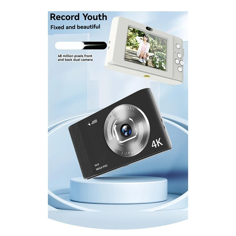 A73E-4K Camera Student Digital Ultra-Thin Anti-Shake Smart Zoom Portable Retro Camera