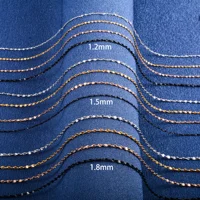 Dainty Women Necklace Glitter Cable Chain Stainless Steel Jewelry Accessories on Neck Collar for Ladies Choker DIY Gift 3