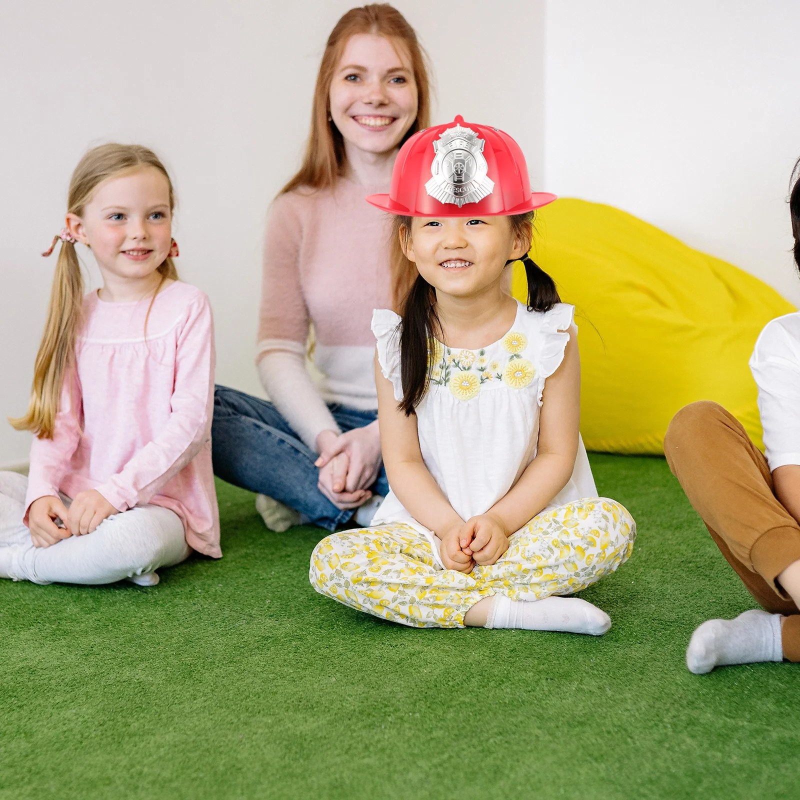

Kids Fireman Firefighter Hats Boys Girls Pretend Role Play Fancy Dress Accessories Kids Halloween Party Role Play Props