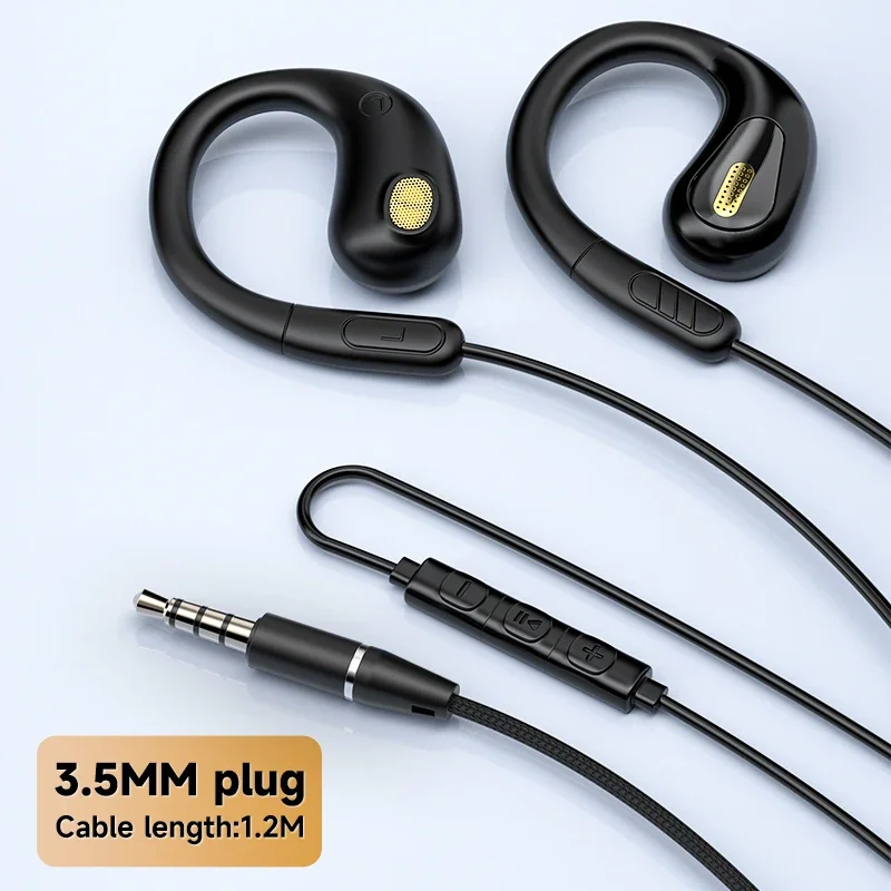 Cuffie da gioco sportive aperte cablate da 3,5 mm, tipo C, non in-ear, auricolari Hi-Fi con microfono ENC per un suono chiaro_voghion.com
