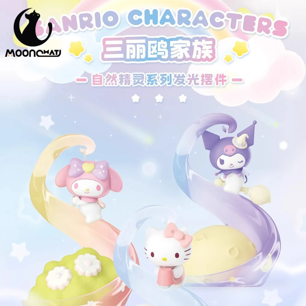 Sanrio Personaggi Family Blind Box Pochacco My Melody Luminous Spirit Camera Da Letto Night Light Cinnamoroll Kuromi Mood Lamp Toy Gifts