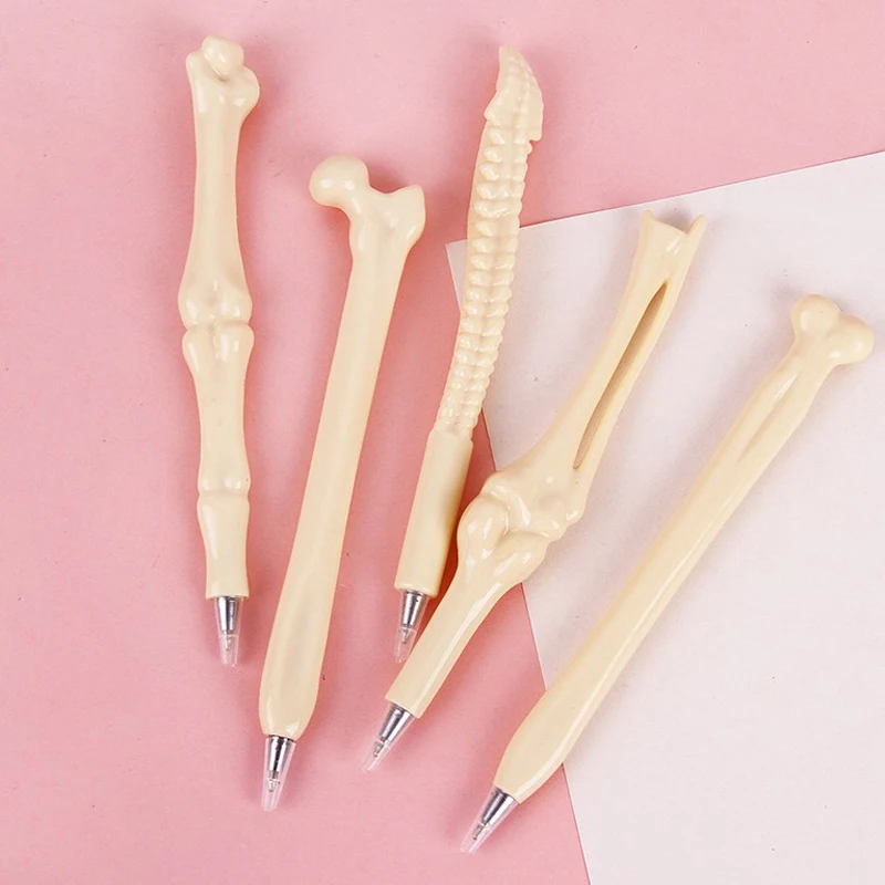 10 Pcs Bone Pen Ball Pens Monster Toy Ballpoint Pen Stationery School Supplies Black Stylus Signature Pen Office Accessories mb gel pen office signature limited promotion pen korean stationery office supplies ballpoint pen no box