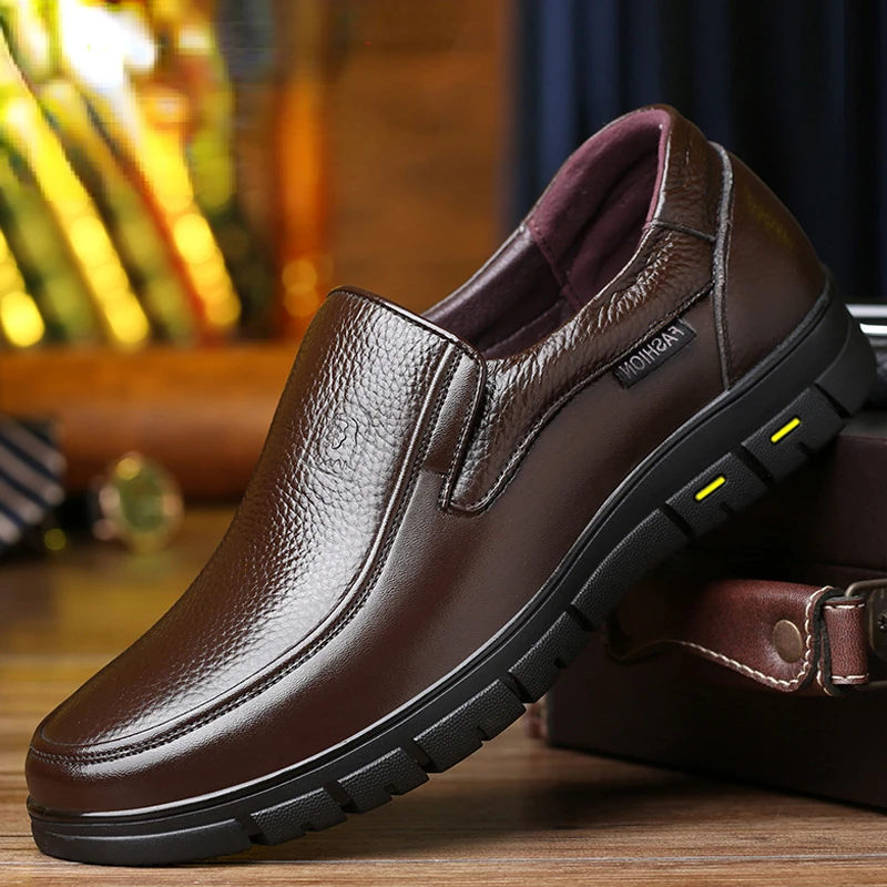 Handmade Men's Shoes New Leather Casual Shoes for Men Flat Platform Walk Outdoor Footwear Loafers Breathable Sneakers Male