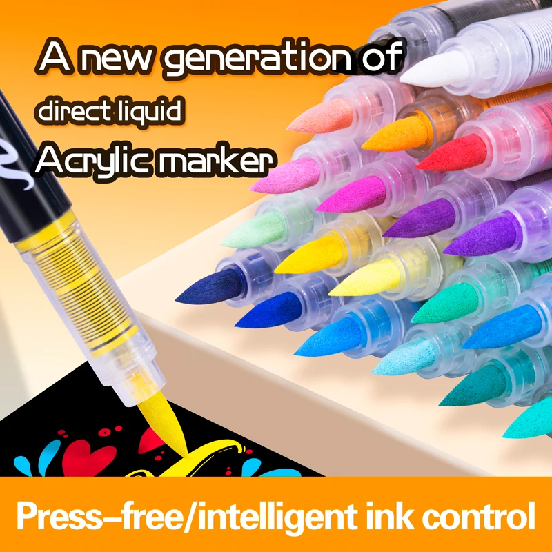 Acrylic Paint Pens 36 Colors for Rock Stone Ceramic Glass Wood Canvas DIY Art Supplies