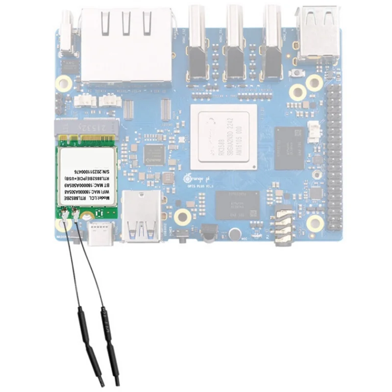 ASMA-For Orange Pi 5 Plus 무선 네트워크 카드 Wifi 6 모듈 Opi5 Plus Wi-Fi 무선 네트워크 카드 5.2 개발 보드용